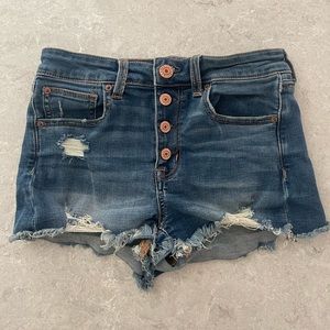 American Eagle Distressed High Waisted Shorts